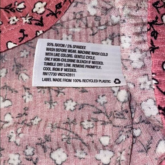 Art Class Pink Floral Long Sleeve Shirt L 10-12 - Picture 4 of 4
